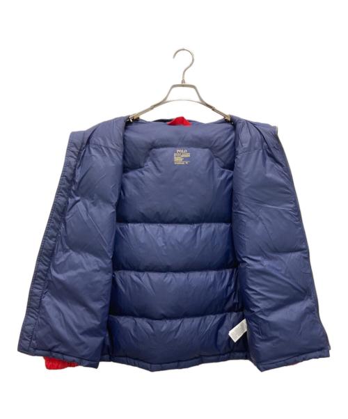 POLO RALPH LAUREN（ポロ・ラルフローレン）POLO RALPH LAUREN (ポロ・ラルフローレン) ダウンジャケット ネイビー×レッド サイズ:SIZE BOYS XL 170cmの古着・服飾アイテム