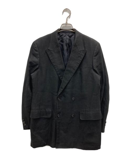 J.PRESS（ジェイプレス）J.PRESS (ジェイプレス) リネン混ダブルジャケット ブラック サイズ:170の古着・服飾アイテム