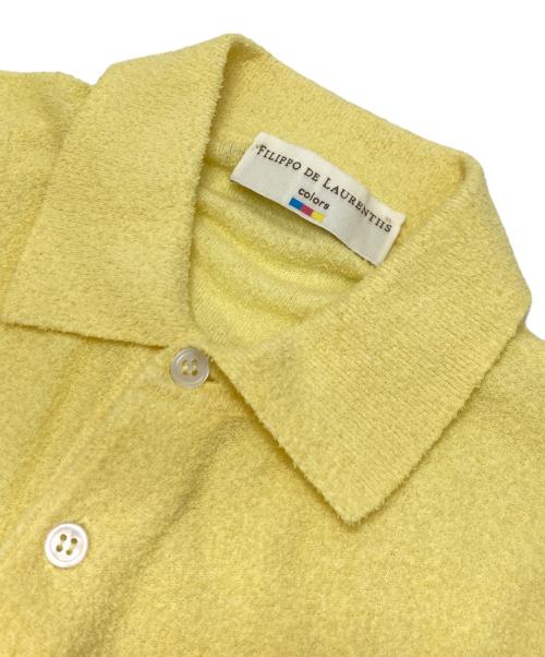 FILIPPO DE LAURENTIIS（フィリッポ・デ・ローレンティス）FILIPPO DE LAURENTIIS (フィリッポ・デ・ローレンティス) パイルポロシャツ イエロー サイズ:46の古着・服飾アイテム