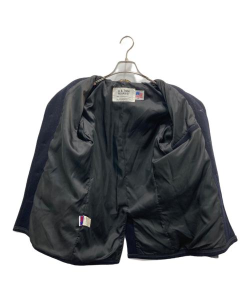 Schott（ショット）schott (ショット) レザー切替Pコート ネイビー サイズ:36の古着・服飾アイテム