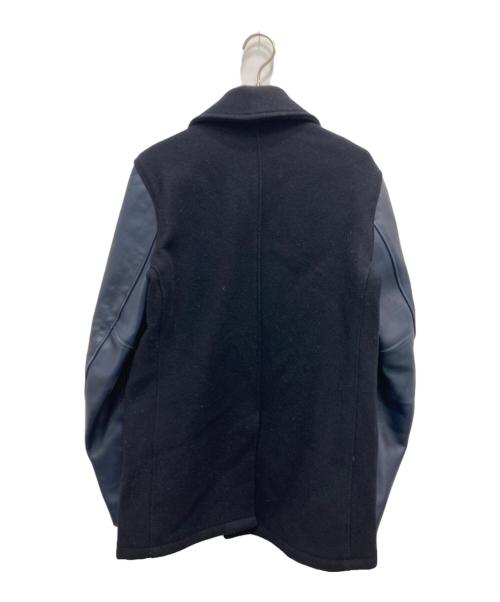 Schott（ショット）schott (ショット) レザー切替Pコート ネイビー サイズ:36の古着・服飾アイテム