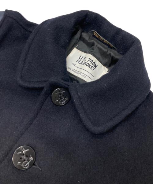 Schott（ショット）schott (ショット) レザー切替Pコート ネイビー サイズ:36の古着・服飾アイテム