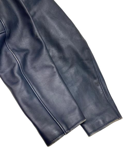 Schott（ショット）schott (ショット) レザー切替Pコート ネイビー サイズ:36の古着・服飾アイテム