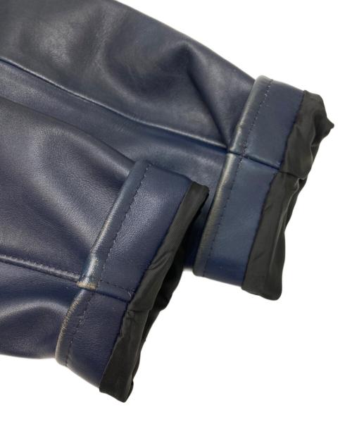 Schott（ショット）schott (ショット) レザー切替Pコート ネイビー サイズ:36の古着・服飾アイテム