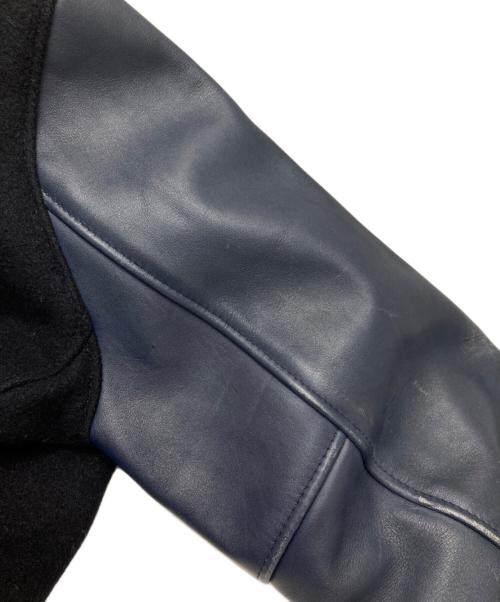 Schott（ショット）schott (ショット) レザー切替Pコート ネイビー サイズ:36の古着・服飾アイテム