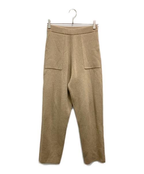 ebure（エブール）EBURE (エブール) ソフトスムースニットパンツ ベージュ サイズ:不明（実寸参照）の古着・服飾アイテム