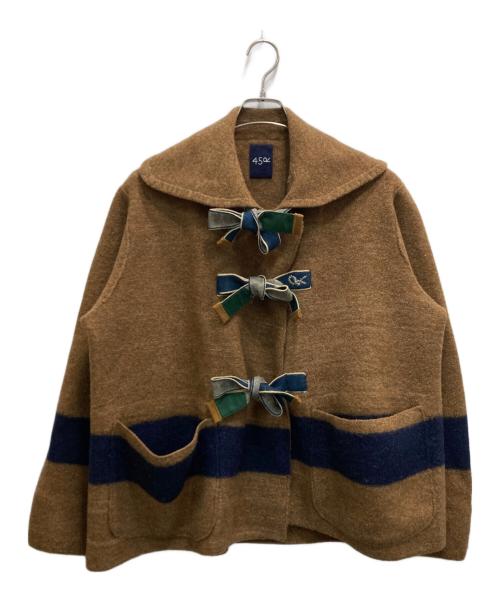 45R（フォーティファイブ・アール）45R (フォーティファイブ・アール) 縮絨のダッフルボレロ ブラウン サイズ:不明（実寸参照）の古着・服飾アイテム