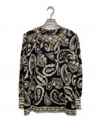 LEONARDレオナール）の古着「ペイズリー柄シルクブレンドブラウス」｜ブラック