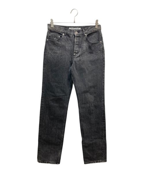 JOHN LAWRENCE SULLIVAN（ジョン ローレンス サリバン）JOHN LAWRENCE SULLIVAN (ジョン ローレンス サリバン) GRADATION FLOC PRINTED DENIM 5POCKET ブラック サイズ:46の古着・服飾アイテム