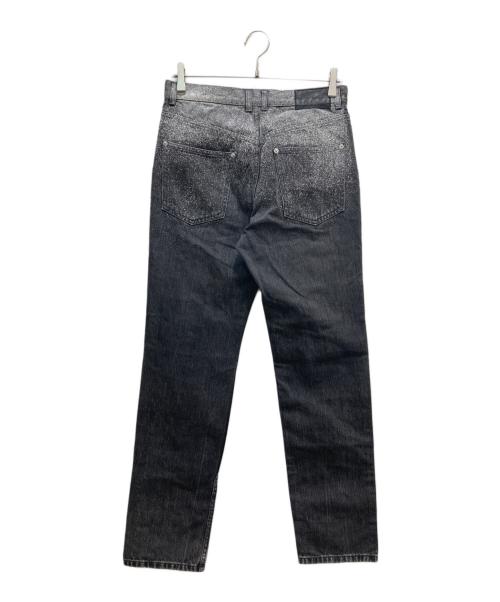 JOHN LAWRENCE SULLIVAN（ジョン ローレンス サリバン）JOHN LAWRENCE SULLIVAN (ジョン ローレンス サリバン) GRADATION FLOC PRINTED DENIM 5POCKET ブラック サイズ:46の古着・服飾アイテム