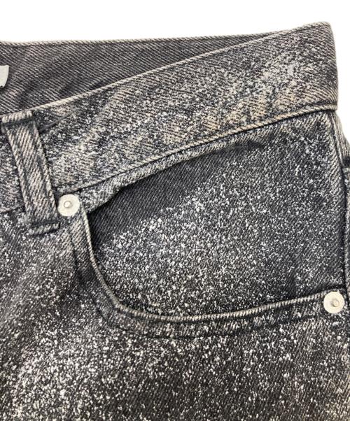 JOHN LAWRENCE SULLIVAN（ジョン ローレンス サリバン）JOHN LAWRENCE SULLIVAN (ジョン ローレンス サリバン) GRADATION FLOC PRINTED DENIM 5POCKET ブラック サイズ:46の古着・服飾アイテム