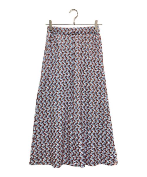 RAY BEAMS（レイ ビームス）RAY BEAMS (レイ ビームス) カラー レース Aライン スカート スカイブルー 未使用品の古着・服飾アイテム