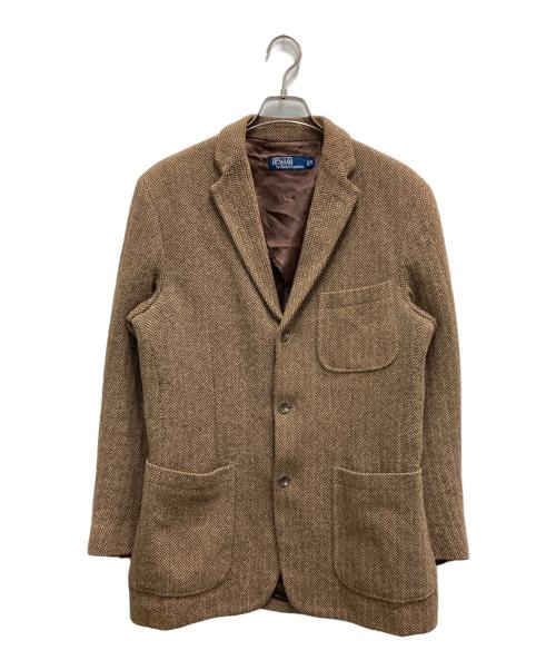 POLO RALPH LAUREN（ポロ・ラルフローレン）POLO RALPH LAUREN (ポロ・ラルフローレン) ヘリンボ-ンテーラードジャケット ブラウン サイズ:Mの古着・服飾アイテム