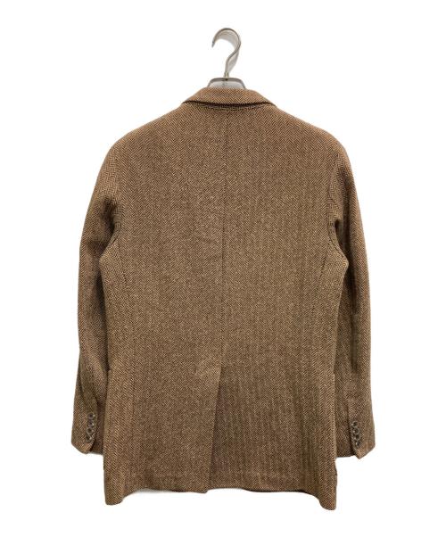 POLO RALPH LAUREN（ポロ・ラルフローレン）POLO RALPH LAUREN (ポロ・ラルフローレン) ヘリンボ-ンテーラードジャケット ブラウン サイズ:Mの古着・服飾アイテム
