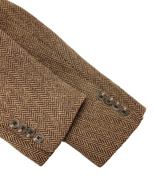 POLO RALPH LAUREN（ポロ・ラルフローレン）POLO RALPH LAUREN (ポロ・ラルフローレン) ヘリンボ-ンテーラードジャケット ブラウン サイズ:Mの古着・服飾アイテム