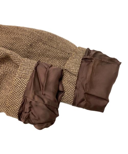 POLO RALPH LAUREN（ポロ・ラルフローレン）POLO RALPH LAUREN (ポロ・ラルフローレン) ヘリンボ-ンテーラードジャケット ブラウン サイズ:Mの古着・服飾アイテム