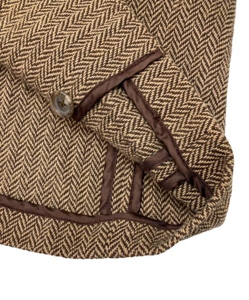 POLO RALPH LAUREN（ポロ・ラルフローレン）POLO RALPH LAUREN (ポロ・ラルフローレン) ヘリンボ-ンテーラードジャケット ブラウン サイズ:Mの古着・服飾アイテム