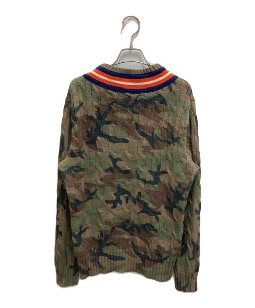 POLO RALPH LAUREN（ポロ・ラルフローレン）POLO RALPH LAUREN (ポロ・ラルフローレン) チルデンセーター カーキ サイズ:Sの古着・服飾アイテム