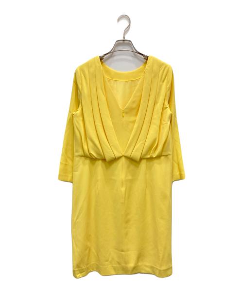 Diagram（ダイアグラム）Diagram (ダイアグラム) バックドレープワンピース イエロー サイズ:36 未使用品の古着・服飾アイテム