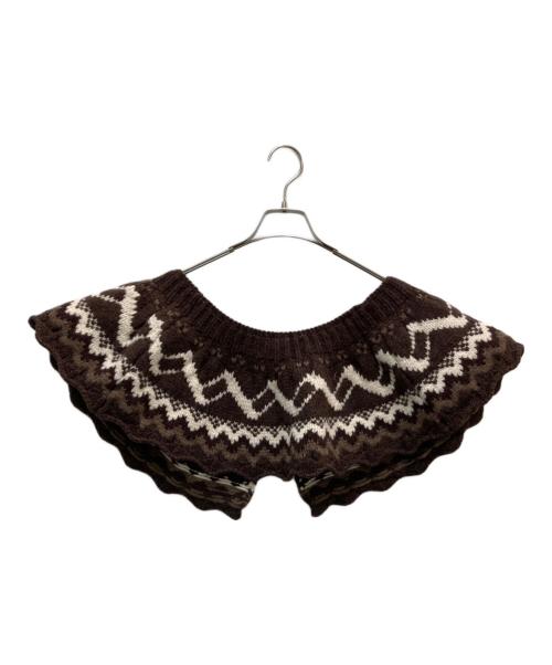 STEFAN COOKE（ステファンクック）stefan cooke (ステファンクック) WOOL FAIR AISLE SPIRAL SCARF ブラウンの古着・服飾アイテム