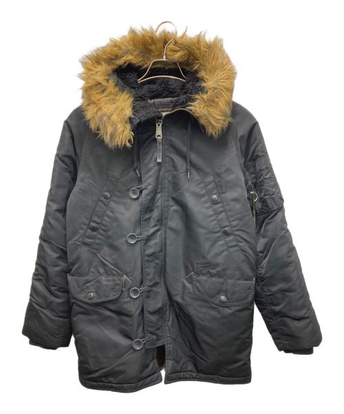 ALPHA（アルファ）ALPHA (アルファ) JOURNAL STANDARD (ジャーナルスタンダード) 別注N-3Bジャケット ブラック サイズ:Sの古着・服飾アイテム