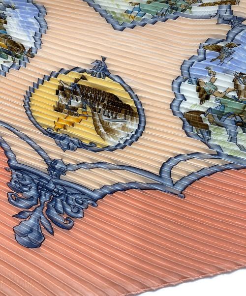 HERMES（エルメス）HERMES (エルメス) プリーツスカーフ ピンクの古着・服飾アイテム