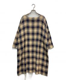 45R（フォーティファイブ・アール）の古着「七分袖ワンピース」｜ベージュ×ネイビー