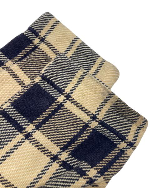 45R（フォーティファイブ・アール）45R (フォーティファイブ・アール) 七分袖ワンピース ベージュ×ネイビーの古着・服飾アイテム