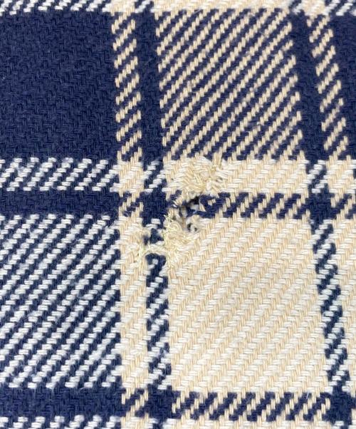 45R（フォーティファイブ・アール）45R (フォーティファイブ・アール) 七分袖ワンピース ベージュ×ネイビーの古着・服飾アイテム