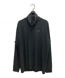 MASTER BUNNY EDITION（マスターバニーエディション）の古着「MBEロゴジャガード 3Dブリスター長袖タートルネックカットソー」｜ブラック