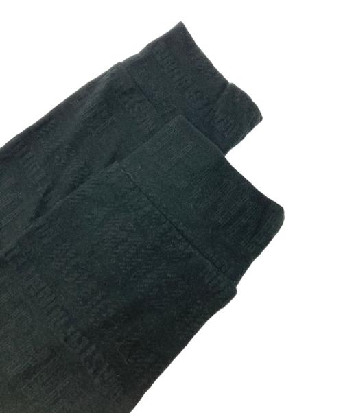 MASTER BUNNY EDITION（マスターバニーエディション）MASTER BUNNY EDITION (マスターバニーエディション) MBEロゴジャガード 3Dブリスター長袖タートルネックカットソー ブラック サイズ:6の古着・服飾アイテム