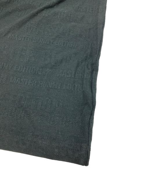 MASTER BUNNY EDITION（マスターバニーエディション）MASTER BUNNY EDITION (マスターバニーエディション) MBEロゴジャガード 3Dブリスター長袖タートルネックカットソー ブラック サイズ:6の古着・服飾アイテム