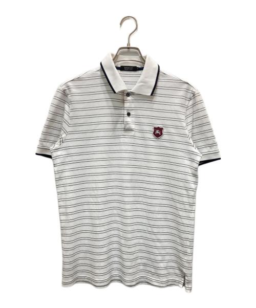 BURBERRY BLACK LABEL（バーバリーブラックレーベル）BURBERRY BLACK LABEL (バーバリーブラックレーベル) ポロシャツ ホワイト サイズ:3の古着・服飾アイテム