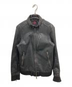 Retro Gradeレトログレード）の古着「ゴートレザーライダースジャケット」｜ブラック
