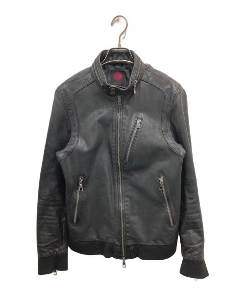 Retro Grade（レトログレード）Retro Grade (レトログレード) ゴートレザーライダースジャケット ブラック サイズ:Lの古着・服飾アイテム