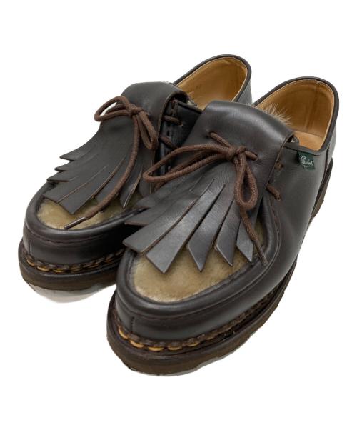 PARABOOT（パラブーツ）PARABOOT (パラブーツ) フォックスファーミカエルレザーシューズ ブラウン サイズ:3 1/2の古着・服飾アイテム