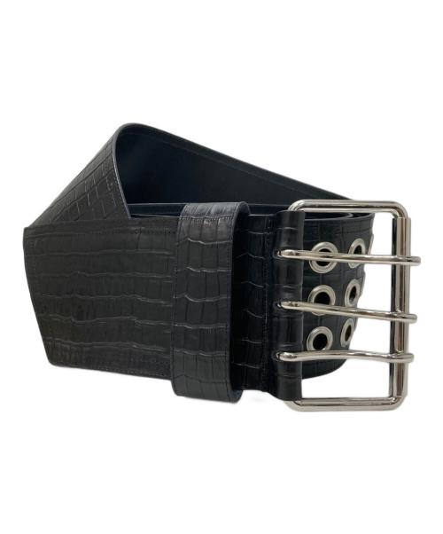 VAQUERA（ヴァケラ）VAQUERA (ヴァケラ) レザービッグベルト ブラックの古着・服飾アイテム