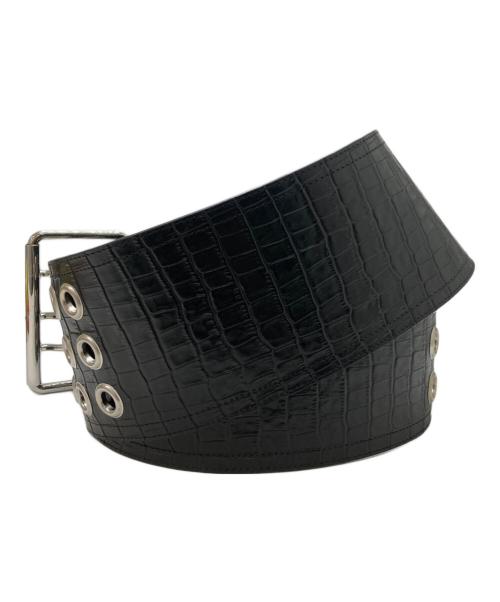 VAQUERA（ヴァケラ）VAQUERA (ヴァケラ) レザービッグベルト ブラックの古着・服飾アイテム