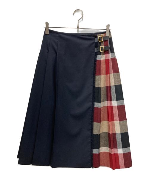 BLUE LABEL CRESTBRIDGE（ブルーレーベルクレストブリッジ）BLUE LABEL CRESTBRIDGE (ブルーレーベルクレストブリッジ) ロングスカート ネイビー サイズ:36の古着・服飾アイテム