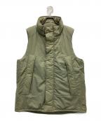 LANVIN en Bleuランバンオンブルー）の古着「ワッシャーナイロン 中綿ベスト モンスターベスト」｜カーキ