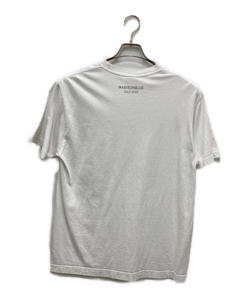 MADISON BLUE（マディソンブルー）MADISON BLUE (マディソンブルー) DEAR BLUE PHOTO TEE プリントTシャツ ホワイト サイズ:Lの古着・服飾アイテム