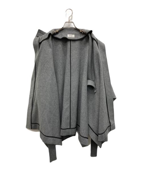 Snidel（スナイデル）Snidel (スナイデル) スタンドカラーポンチョコート グレー サイズ:FREEの古着・服飾アイテム