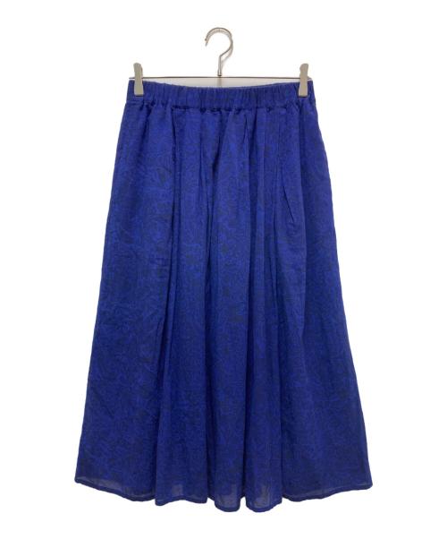 plantation（プランテーション）plantation (プランテーション) 総柄イージースカート ネイビー サイズ:Mの古着・服飾アイテム