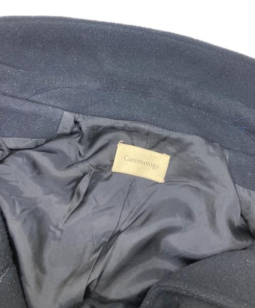 Curensology（カレンソロジー）Curensology (カレンソロジー) メルトンオーバーピーコート ネイビー サイズ:38の古着・服飾アイテム