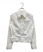 CHANELシャネル）の古着「ココマークパールボタンシャツ」｜ホワイト