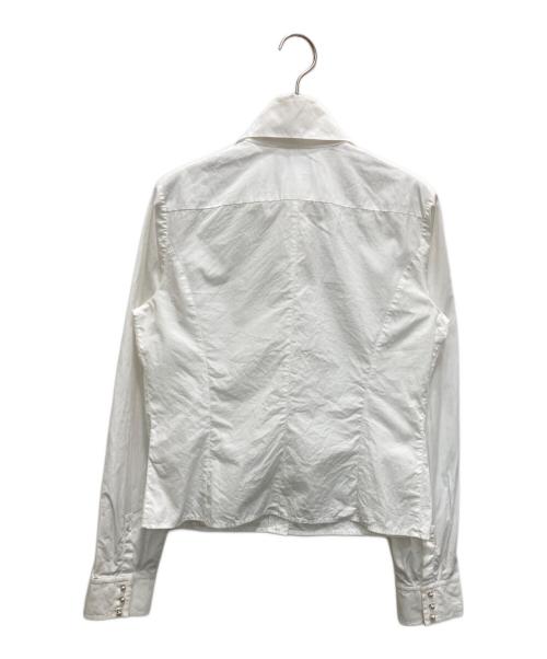 CHANEL（シャネル）CHANEL (シャネル) ココマークパールボタンシャツ ホワイト サイズ:38の古着・服飾アイテム