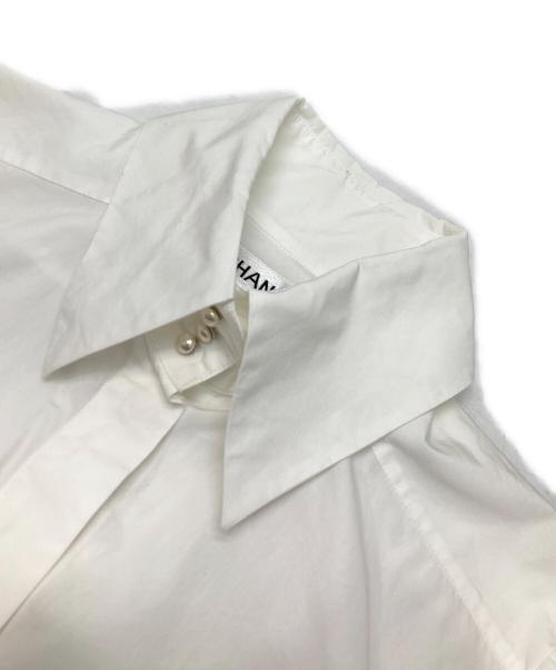CHANEL（シャネル）CHANEL (シャネル) ココマークパールボタンシャツ ホワイト サイズ:38の古着・服飾アイテム