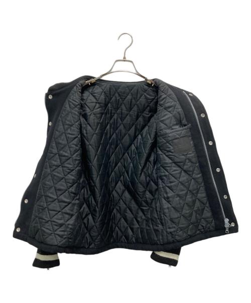 ISAMU KATAYAMA BACKLASH（イサムカタヤマ・バックラッシュ）ISAMU KATAYAMA BACKLASH (イサムカタヤマ・バックラッシュ) レザー切替スタジャン ブラック×ホワイト サイズ:Sの古着・服飾アイテム