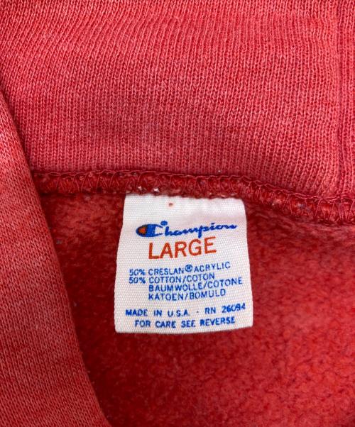 Champion（チャンピオン）Champion (チャンピオン) カレッジロゴパーカー レッド サイズ:Lの古着・服飾アイテム