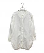 TOMORROW LANDトゥモローランド）の古着「コットンストレッチポプリン ウィングカラーシャツ」｜ホワイト